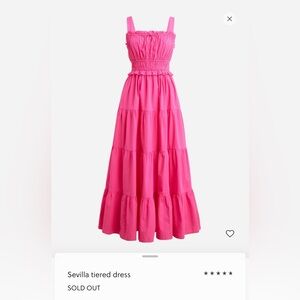 J.Crew Sevilla Tiered Pink Dress